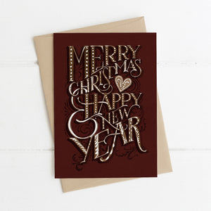 Christmas Card Gingerbread Lettering