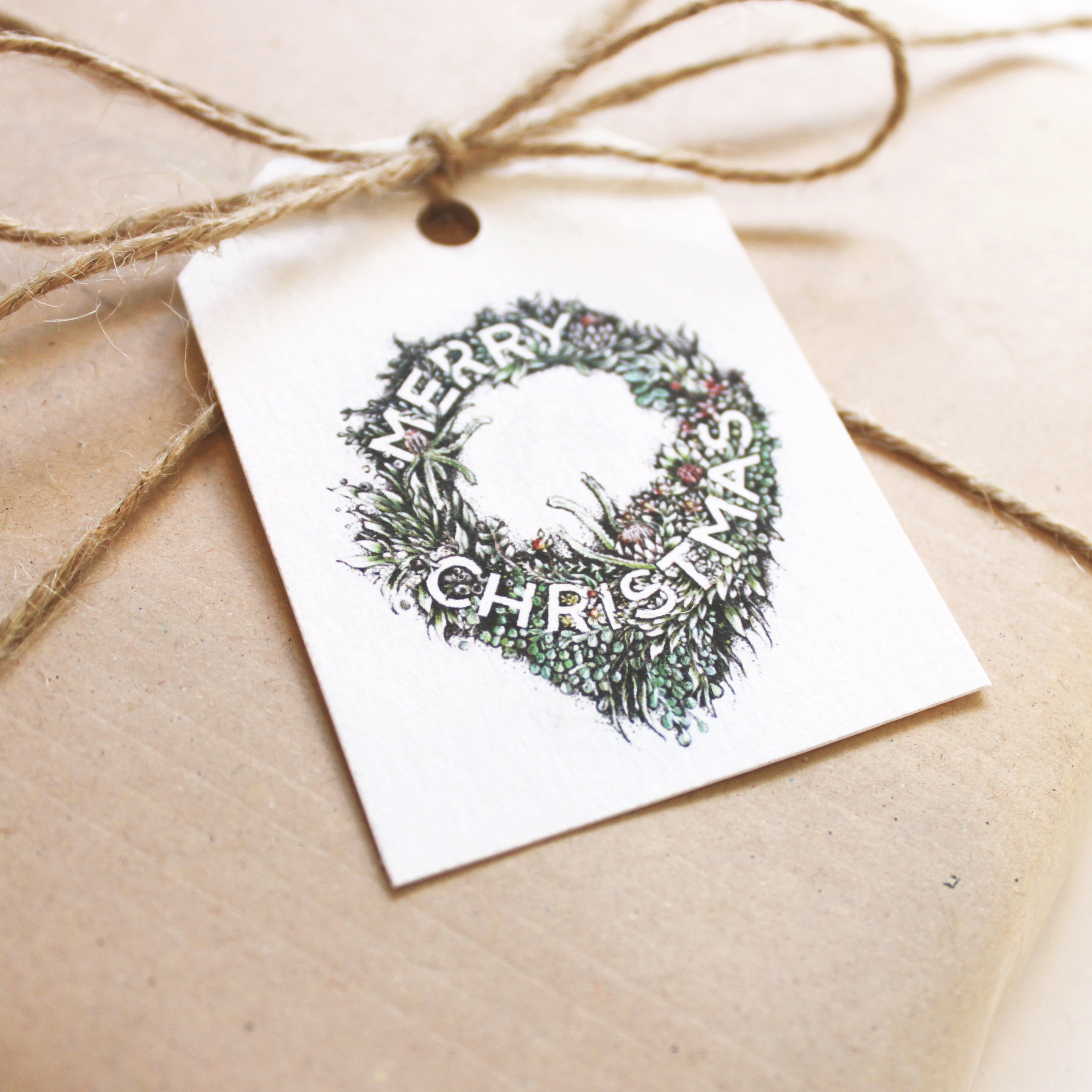 Native Wreath Gift Tag - 10-pack