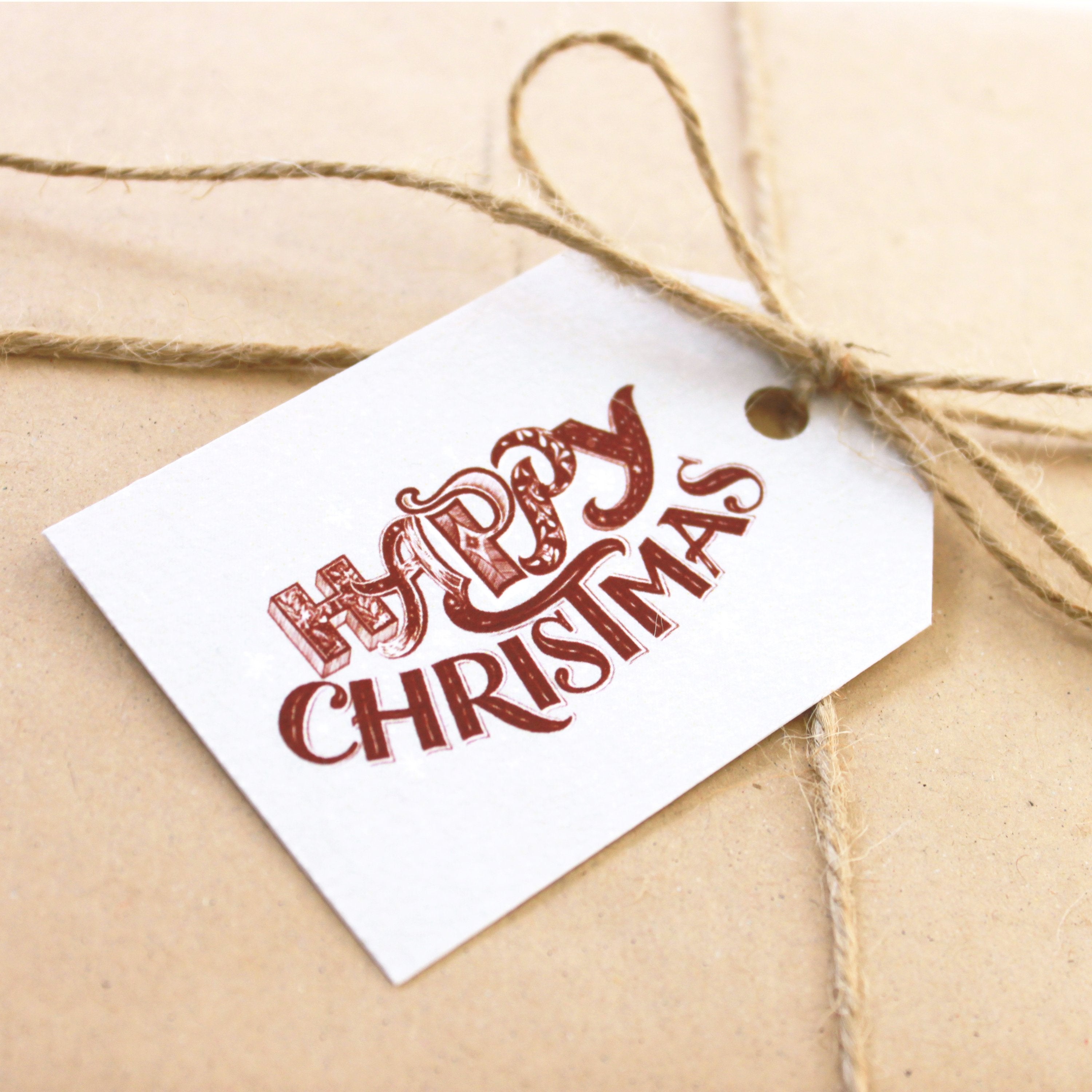 Happy Christmas Gift Tag 10-pack