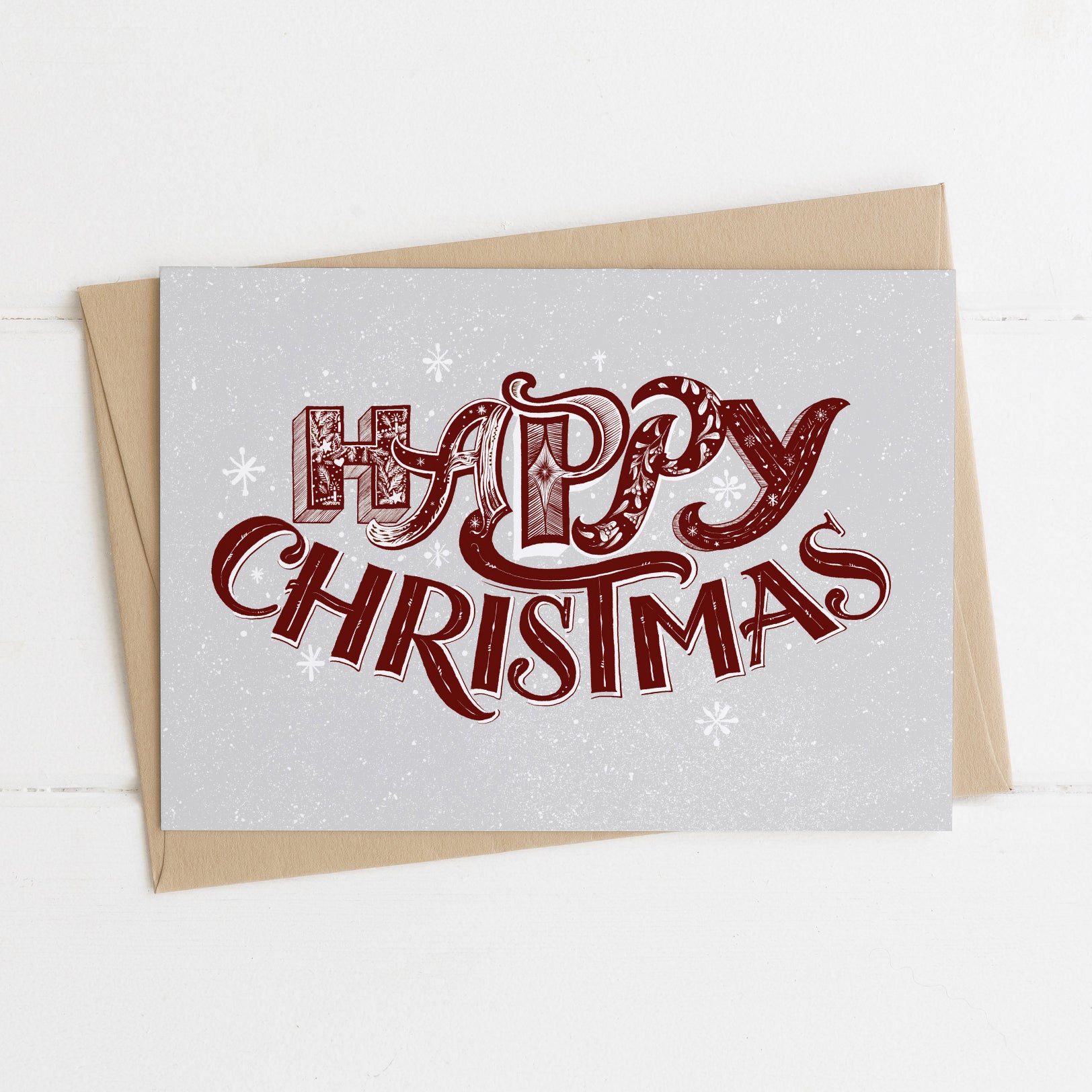 5 Christmas Cards - Gingerbread theme