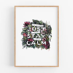 Just Stay Calm - Exodus 14:14 A4 art print