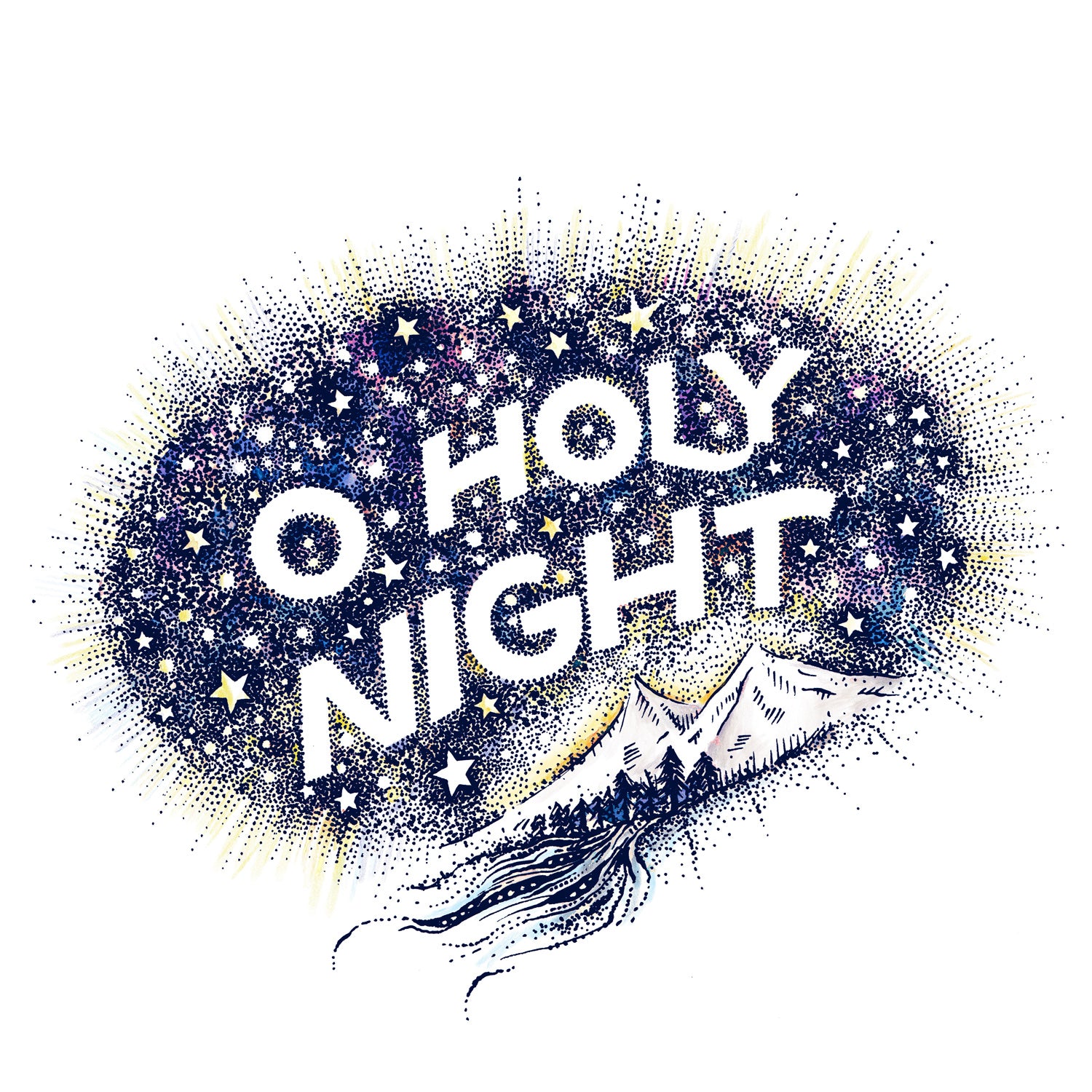 O Holy Night - Christmas Card – Bible Affirmations Art