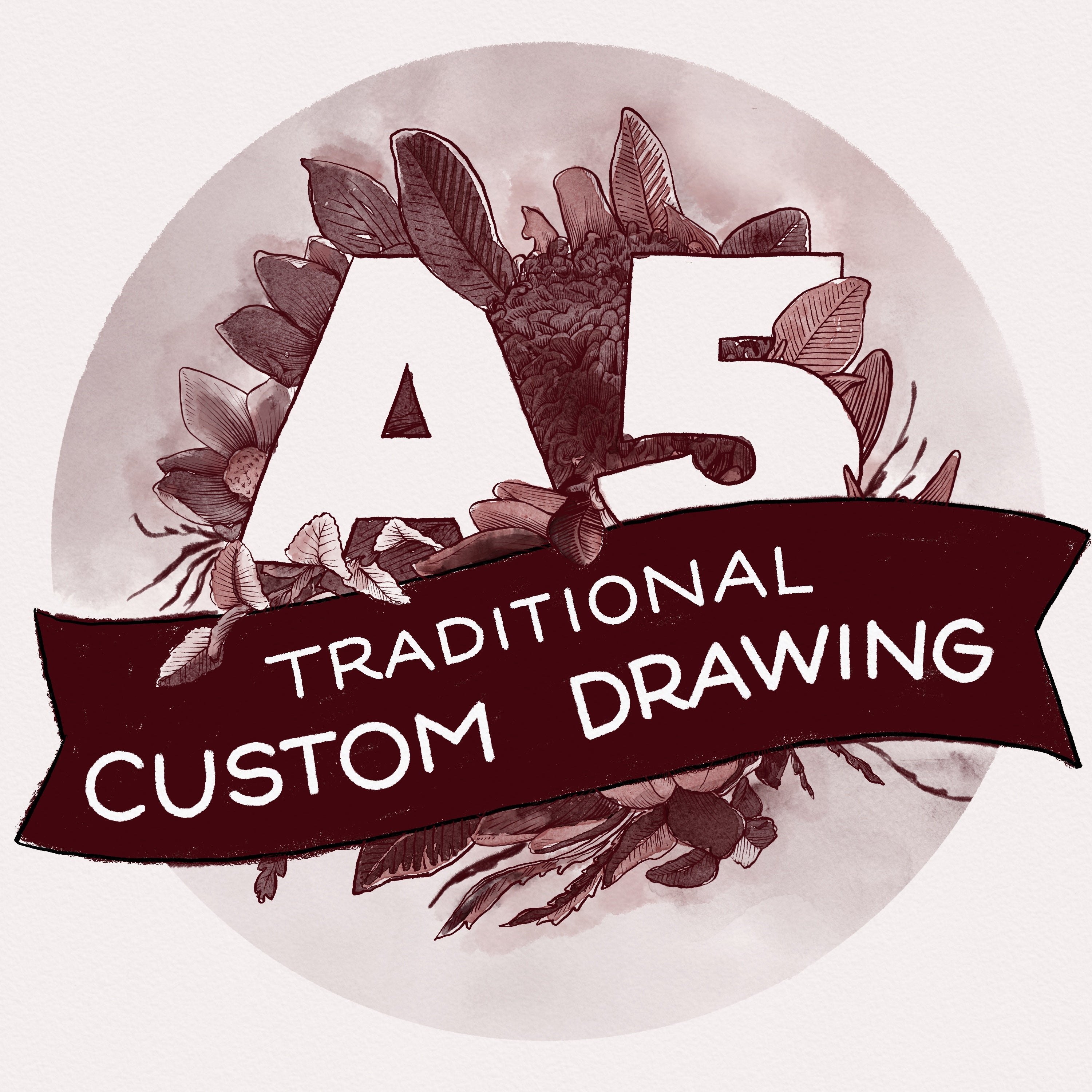 A5 custom traditional drawing - commission a drawing